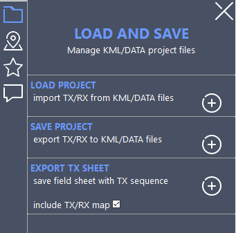 Load and save panel.