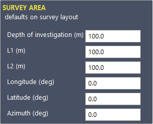 Survey area preferences.