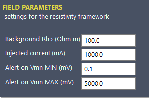 Field parameters preferences.