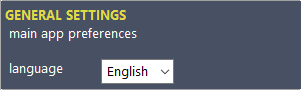 General Preferences.