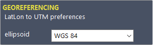 Georeferencing preferences.