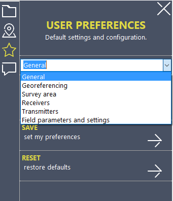 Preferences panel.
