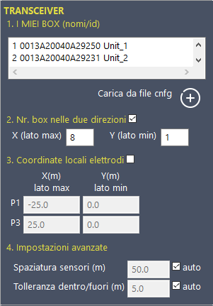 Preferenze Transceiver.
